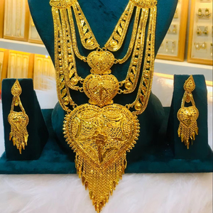 Collar chapado en oro Vintage de Dubái para mujer, Perla de circón de diamante clásico en cadena de aleación, regalo de joyería de aniversario de boda - Product Image 1