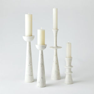 Restaurant Table Decorative Candle Holder High Quality <b>White</b> Marble Material <b>Candlestick</b> Custom Shape Tealight Candle Holder - Product Image 1