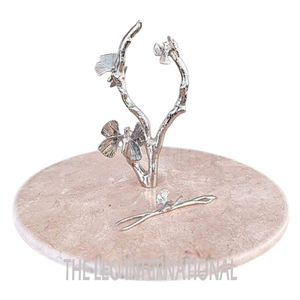 แท่นวางเค้กสำหรับงานเลี้ยงวันเกิดแฟนซีดีไซน์ทรงกลมทำจากโลหะอะลูมิเนียมเคลือบทอง - Product Image 5