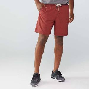 Pantalones cortos estampados con bordado de cintura con cordón para hombre, pantalones cortos personalizados OEM/ODM para hombre, pantalones cortos de gimnasio de algodón para correr - Product Image 2
