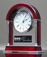 2025 Modern <b>Design</b> Exquisite Acrylic & Bronze Award Integrated Small Clock Custom Engraving Durable Timeless Recognition Piece - Product Image 2