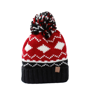 Gorro de Punto Acrílico con Puño, Más Vendido, con Logotipo Personalizado, Unisex, Impresión Digital, Suave y Cómodo, Gorro de Jacquard de Punto, Gorros de Invierno - Product Image 1