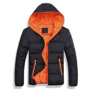 Zipper High Street Canvas Puffer Jacket for Winter Warm Outdoor Bubble <b>Coats</b> with Stand Collar and Plain Winter Padded Jacket - Product Image 4