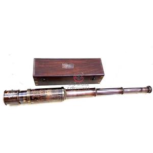 Nautical Brass Antique Handmade Telescope 65.2cm Round Vintage Pirate Spyglass Handheld Bird Watching <b>Christmas</b> - Product Image 1
