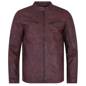 Cremallera Mangas completas Hombres Chaqueta de cuero de moda Durable Hombres Chaqueta de cuero de moda - Product Image 3