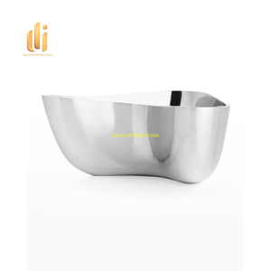 Bol décoratif abstrait moderne en métal forme de rein centre de table de luxe bol de service à fruits et noix décor à la maison minimaliste - Product Image 3