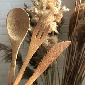 Cubiertos de bambú ecológicos-Utensilios sostenibles y biodegradables de Viet Fargimex - Product Image 1