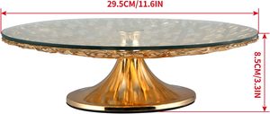 NOUVEAU Support à gâteau classique en métal doré MIRROR TOP Présentoir à desserts audacieux et élégant Parfait pour les mariages, les fêtes et les événements haut de gamme - Product Image 5