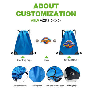 Wholesale Logo Polyester Nylon Sport <b>Drawstring</b> Gym Sport Bag <b>Backpack</b> for Hot Sale in Pakistan - Product Image 4