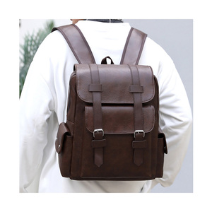 Venta al por mayor Hombres Mochila 100% de cuero puro Hombres Bolsa de cuero de grano completo Vintage Mochila para los hombres - Product Image 2