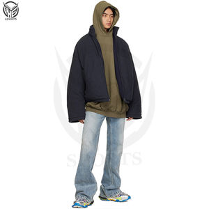 Logo personnalisé de haute qualité 100% coton épais à épaules tombantes sweat à capuche surdimensionné hommes ourlet brut sweats à capuche sans poche pour OEM - Product Image 6