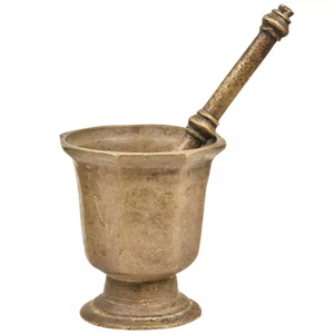 Solid Vintage Brass Grinding Mortar and Pestle for Crushing Pills <b>Herbs</b> Vegetable <b>Grinder</b> Metal <b>Herb</b> <b>Grinder</b> Wholesale - Product Image 3