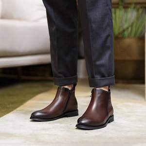 รองเท้าบูทหนังคุณภาพสูงแบบ Brogue พร้อมดีเทลลายฉลุและพื้นรองเท้าระบายอากาศได้ดี เหมาะสำหรับสุภาพบุรุษในงานสังสรรค์ทางธุรกิจ - Product Image 6