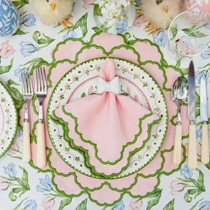 Hand stitched <b>linen</b> table <b>placemats</b> embroidered work that highlights craftsmanship and adds warmth to family meal experiences - Product Image 5