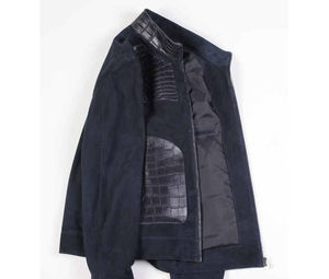 Chaqueta de Cuero de Gamuza Estilo Vaquero Personalizada para Hombre con Flecos, Chaqueta con Flecos de Lona con Trabajo en Hueso OEM ODM para Hombre - Product Image 4