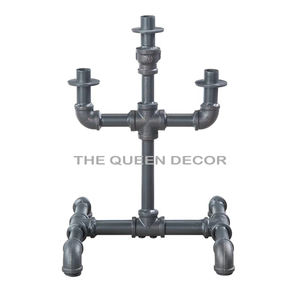 Portavelas de diseño moderno con forma única de Metal de aluminio elegante, chapado en oro, decorativo para el hogar, bodas y Navidad - Product Image 4