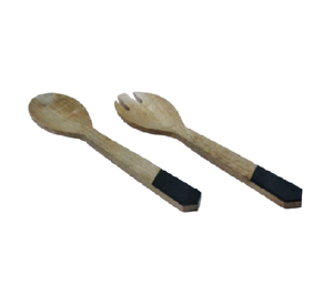 ช้อนตักสลัดทำจากไม้ขนาด12นิ้วช้อนตักสลัดไม้แบบพรีเมี่ยม - Product Image 4