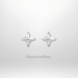 ต่างหูประดับดาวและพระจันทร์สีทอง14K 18K VVS Def เพชรปลูกจริงได้รับการรับรองจาก gigia - Product Image 6