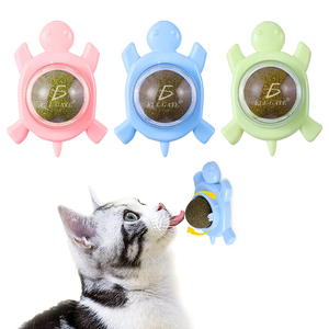 Jouet rotatif moderne en plastique et corde avec balles de catnip, design tortue, pour chats et chiens, style animation classique - Product Image 2