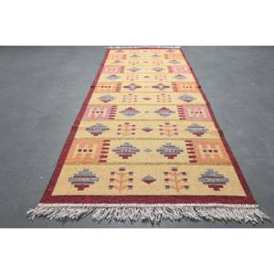 2.5x6.6 ft Turkish Vintage Rug, <b>Runner</b> Rug, <b>Red</b> Animal Print Rug - Product Image 2