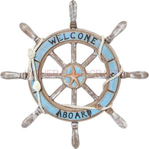 Medieval Replicas Wood Brass <b>Ship</b> Polystone Whee 18 Inch <b>Wheel</b> Boat Ornament Decorative Nautical <b>Wheel</b> with Six Spokes - Product Image 4