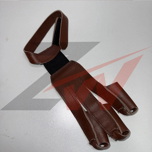Guante de Tiro con Arco de Cuero de Tres Dedos, Fabricante OEM, Logotipo Personalizado, Proveedor Mayorista para Arqueros Profesionales - Product Image 1