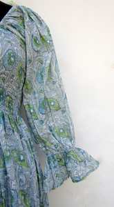 Indian Cotton Kaftan for Women Hand Block Print Casual Summer Maxi <b>Dress</b> Free <b>Size</b> <b>Plus</b> Beach Wear Button 100% Cotton Natural - Product Image 4