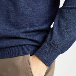 Camisas de polo Venta caliente Diseño de moda Tallas grandes Hombres Polo de manga larga Hecho de 100% Tela de punto de lana Polo Camisa para hombres - Product Image 4