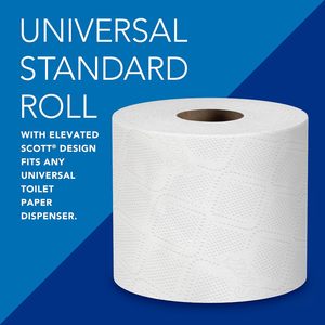Papier toilette Scott Professional emballé individuellement, 4" x 4" 2 plis, 550 feuilles, 80 rouleaux/boîte (04460) - Product Image 3