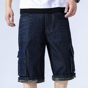Pantalones cortos de mezclilla para hombre personalizados transpirables OEM ropa de calle de tela de algodón de verano con opciones de impresión de logotipo y etiqueta privada - Product Image 5