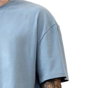 Camiseta de Verano para Hombre, Talla Grande, 290 g/m², Algodón Grueso, Lisa, Estilo Vintage, Corte Holgado, Manga Corta, Costura Simple, Envío Rápido - Product Image 3