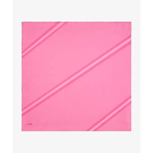 Pink Silk <b>Square</b> <b>Scarf</b> with Striped and Floral Print for Girls - Product Image 2