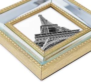 Gold Mirror Bead Picture <b>Frame</b> Classic Mirrored <b>Frame</b> With Dotted Border Made for Wall Display, Tabletop, Photo <b>Gallery</b> - Product Image 4