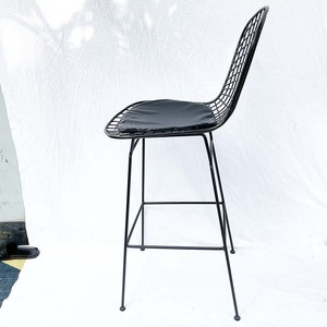 Harry Contemporary Style High Bar <b>Stool</b> Comfortable <b>Cushion</b> with Powder-Coated Iron for Pub Use-GBAK004 - Product Image 3