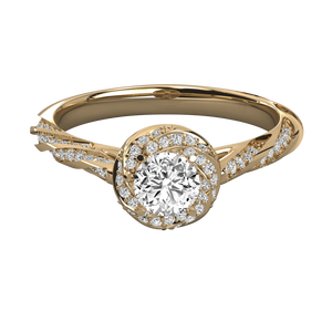 Bague solitaire en or 9 carats pour femmes, diamant cultivé en laboratoire, élégante et luxueuse - Product Image 1