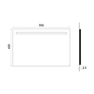 Specchio da Bagno LED Retroilluminato di Design Italiano 90X60 Koricini - Product Image 6