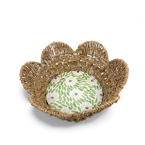 Flor de Nácar con Incrustaciones y Borde de Pasto Marino para Servir Comida, Decoración de Mesa y Uso Doméstico, de Vietnam - Product Image 1