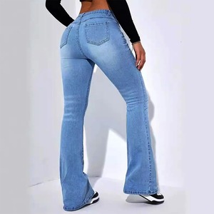 Pantalon personnalisé en denim de qualité supérieure 100% coton biologique respirant à séchage rapide pantalon pour femme nouveau pantalon au design élégant - Product Image 4
