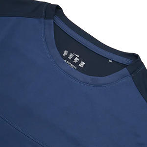 Vêtements personnalisés du fabricant T-shirt Kaus à manches longues et motif uni pour hommes Short de sport de printemps 220 grammes Tissu vierge - Product Image 3