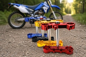 Colliers de fourche triple en aluminium CNC pour moto tout-terrain, motocross, <span class=keywords><strong>enduro</strong></span> – Kit de fixation de direction pour fourche avant - Product Image 4