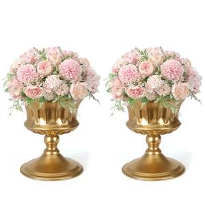 Elegantes jarrones de metal para el hogar, boda, hotel o restaurante, decoración perfecta para centro de mesa o jarrones de metal de pie - Product Image 1