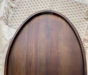 Plateau de petit déjeuner décoratif en bois pour café et thé Plateau de service en bois d'acacia avec poignées - Product Image 3