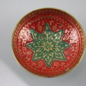 ชุดชามเคลือบทองเหลืองสำหรับเสิร์ฟชิ้นดีไซน์อินเดีย - Product Image 1