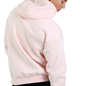 เสื้อมีฮู้ดฮิปฮอปสีชมพูสำหรับผู้ชายเสื้อครอปผ้าฝ้าย100% เปล่ามีฮู้ดเสื้อผ้าแนวสตรีทโอเวอร์ไซส์ - Product Image 3