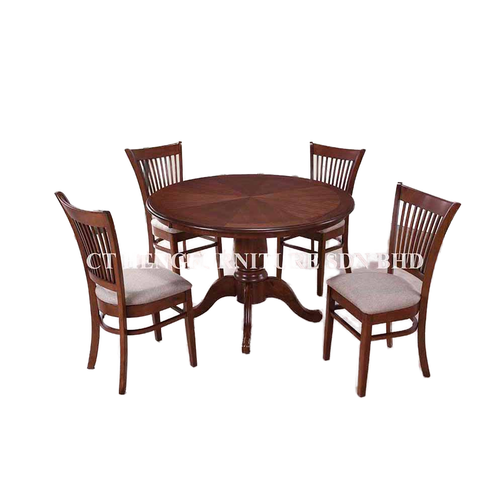 Solid Wood Dining Table Made in Malaysia Stylish Durable
