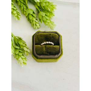 Southwest Handmade Sterling Silver Beaded <b>Ring</b> Size 4.5 Fine Jewelry with <b>Jade</b> Gemstone Inlay Key Pattern Everyday Wear - Product Image 1
