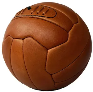 Bolas de Futebol/Bolas de Futebol tamanho 5 em Couro marrom vintage