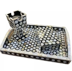 Juego de Quemadores de Incienso Decorativos Ecológicos para el Hogar, Precio al por Mayor, Bandeja con Incrustaciones de Nácar, Caja de Madera, Mármol y Resina, Bakhoor - Product Image 5