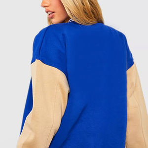 Veste universitaire personnalisée pour femmes Design unique Long manteau décontracté Automne Hiver Plain Dyed Canvas Traitement de gros Type brut - Product Image 4