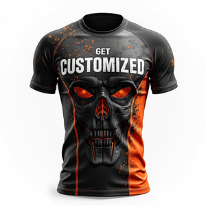 Protector de sarpullido MMA personalizado construido para la máxima comodidad con mangas completas y cortas y tejido de rendimiento kimono de jiu jitsu - Product Image 5